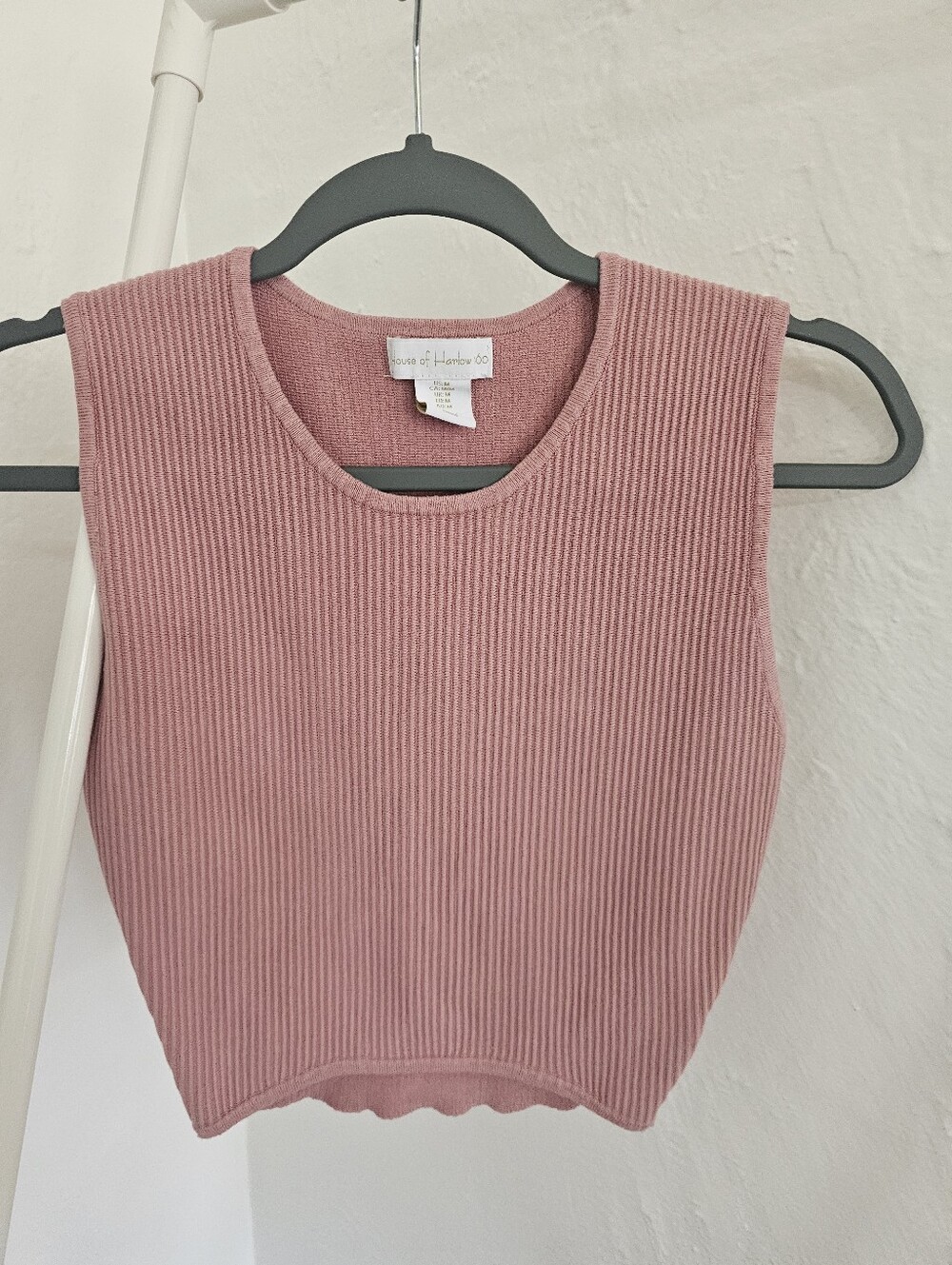 House of Harlow 1960 Ribbed Dusty Rose Tank Top